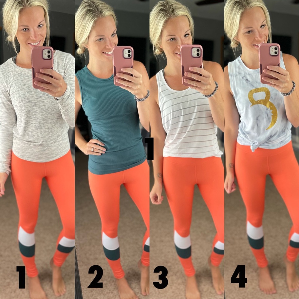 Zyia tangerine 7/8 length leggings